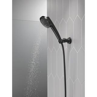 Delta 3-Spray Patterns 1.75 GPM 4.13 in. Wall Mount Handheld Shower Head in Matte Black 55386-BL