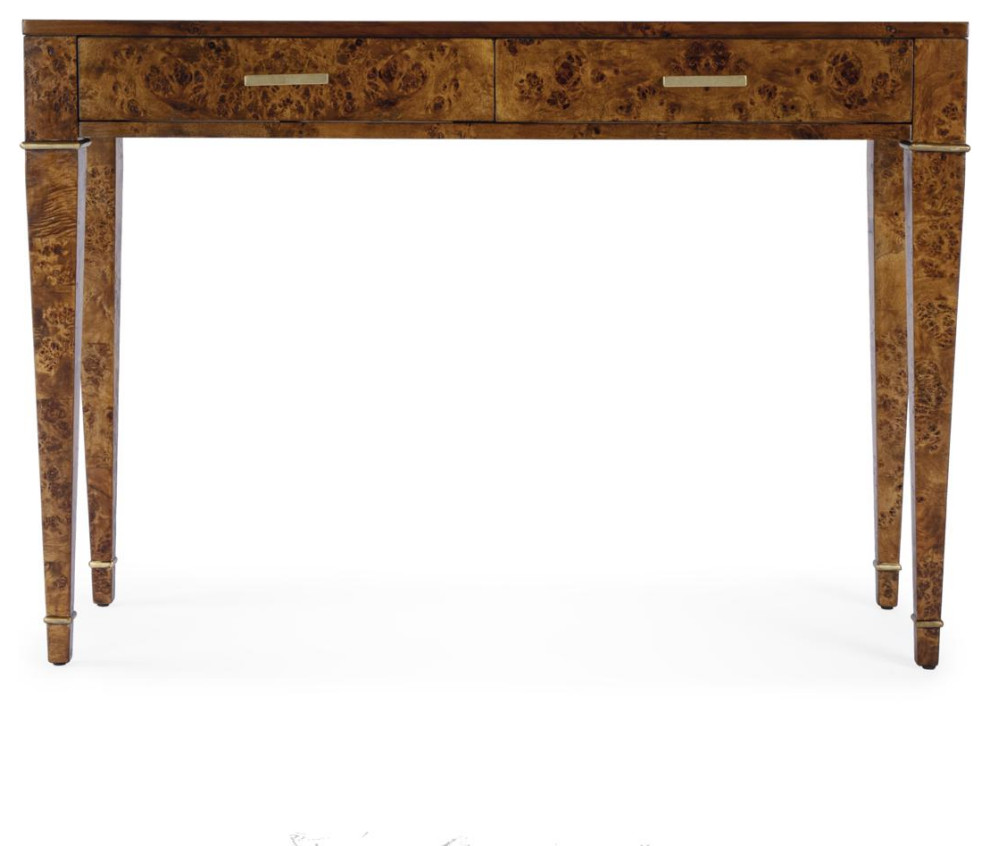 Kai Console Table  Traditional Burl   Midcentury   Console Tables   by Lighting New York  Houzz