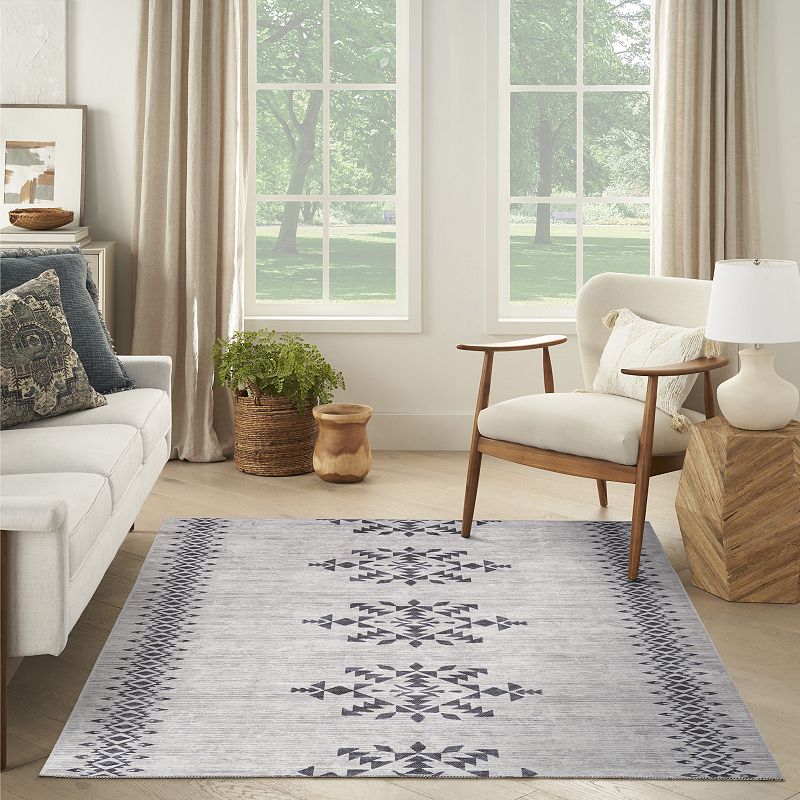 Nicole Curtis Series 1 Scandinavian Geometric Washable Indoor Area Rug