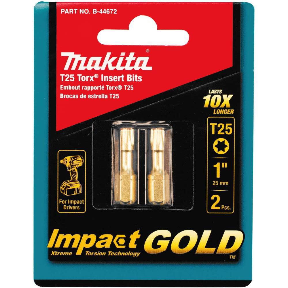 Makita Impact GOLD #25 Torx Insert Bit 2/pk B-44672 from Makita