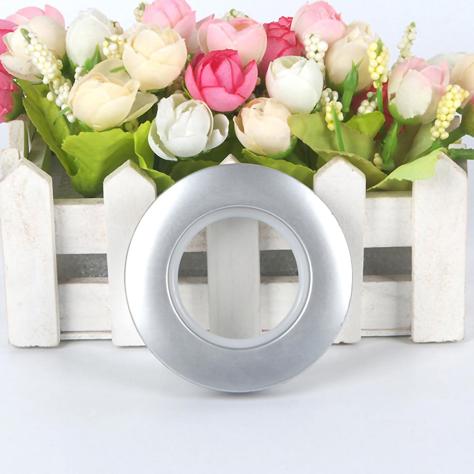 Plastic Curtain Ring Grommets Silencer Sliding Ring Dressing Door Round Shower Ring For Householdmatte Silver