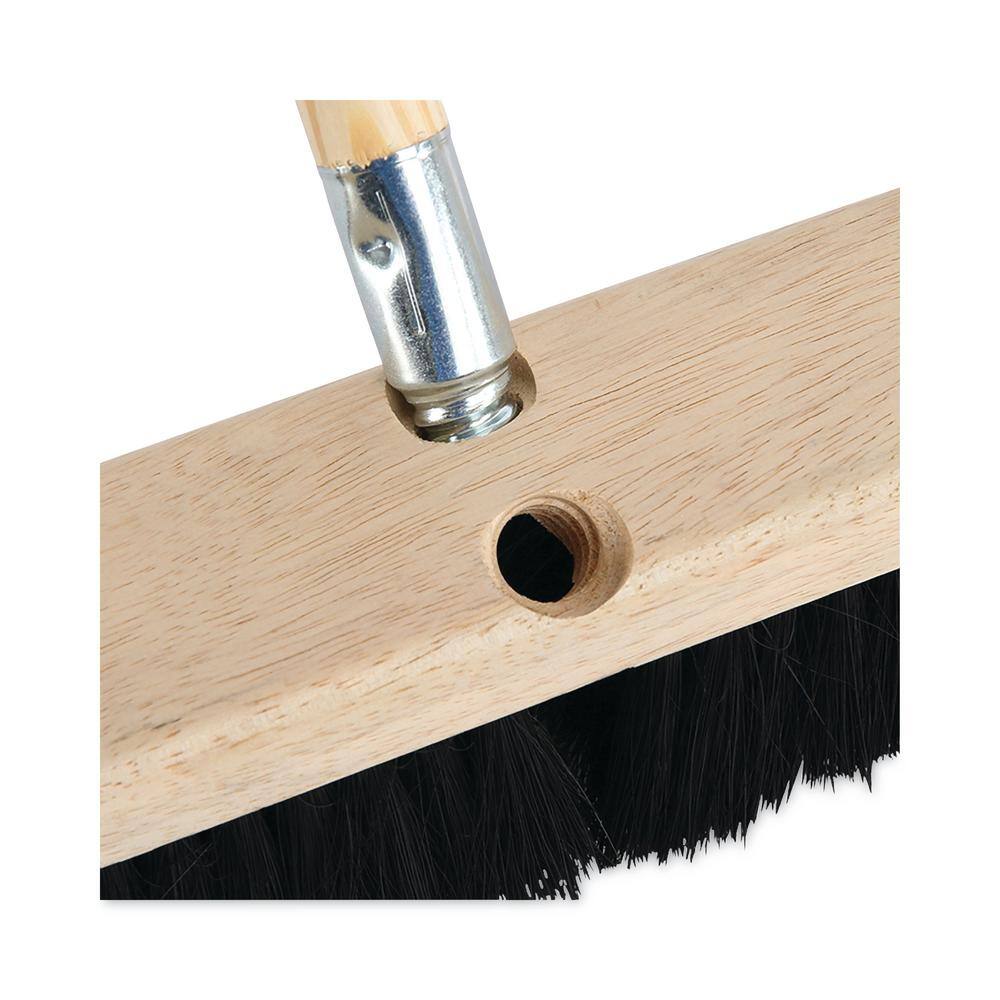 Boardwalk Floor Brush Head 2 12 in. Black Tampico Fiber 24 in. BWK20224