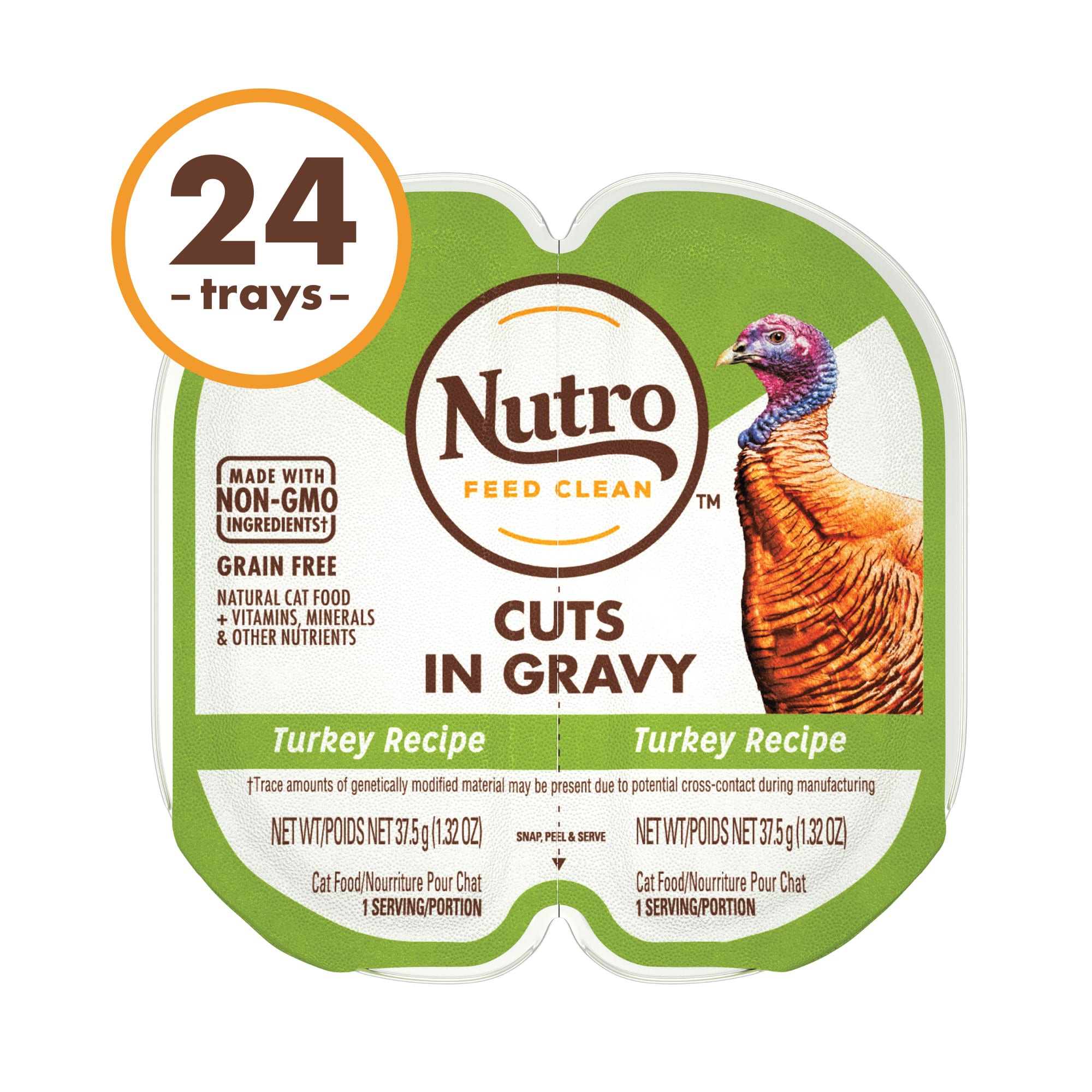 Nutro Perfect Portions Cuts in Gravy Real Turkey Wet Cat Food， 2.64 oz.， Case of 24