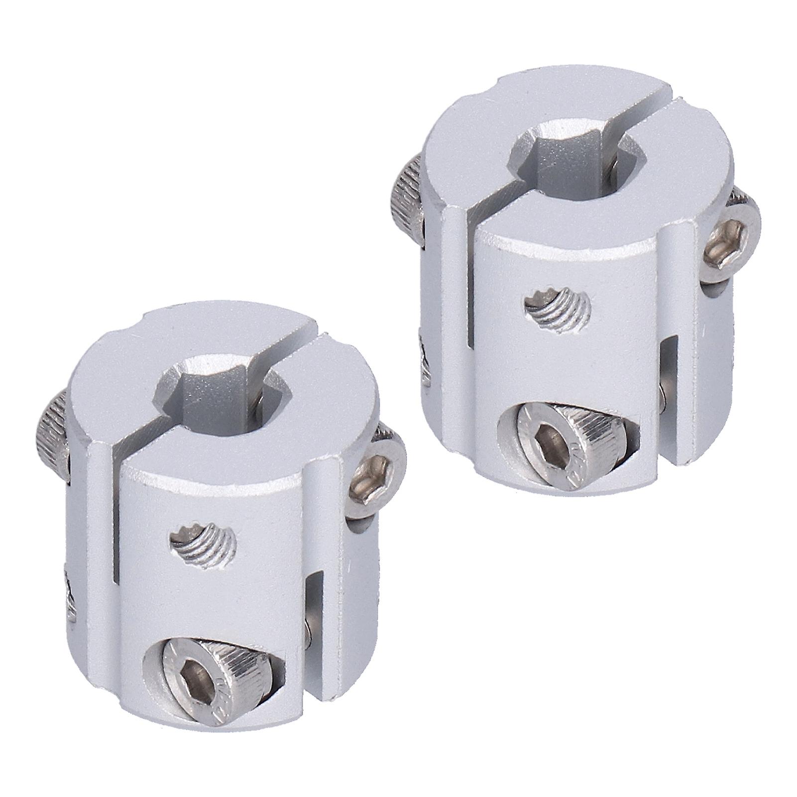 2pcs Shaft Coupler Aluminum Alloy Hex Hole High Load Flexible Shaft Coupling For Connecting Parts8mm To 12mm