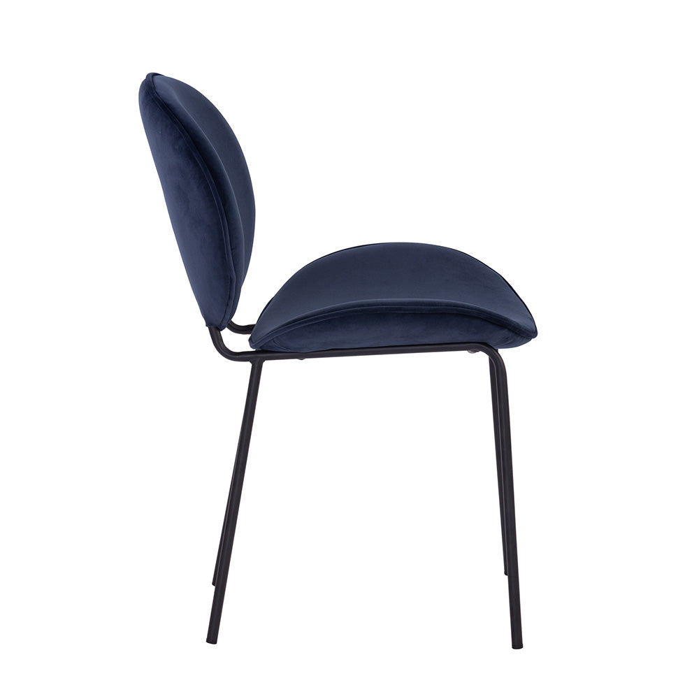 ORMER Dining Chair - Blue Velvet