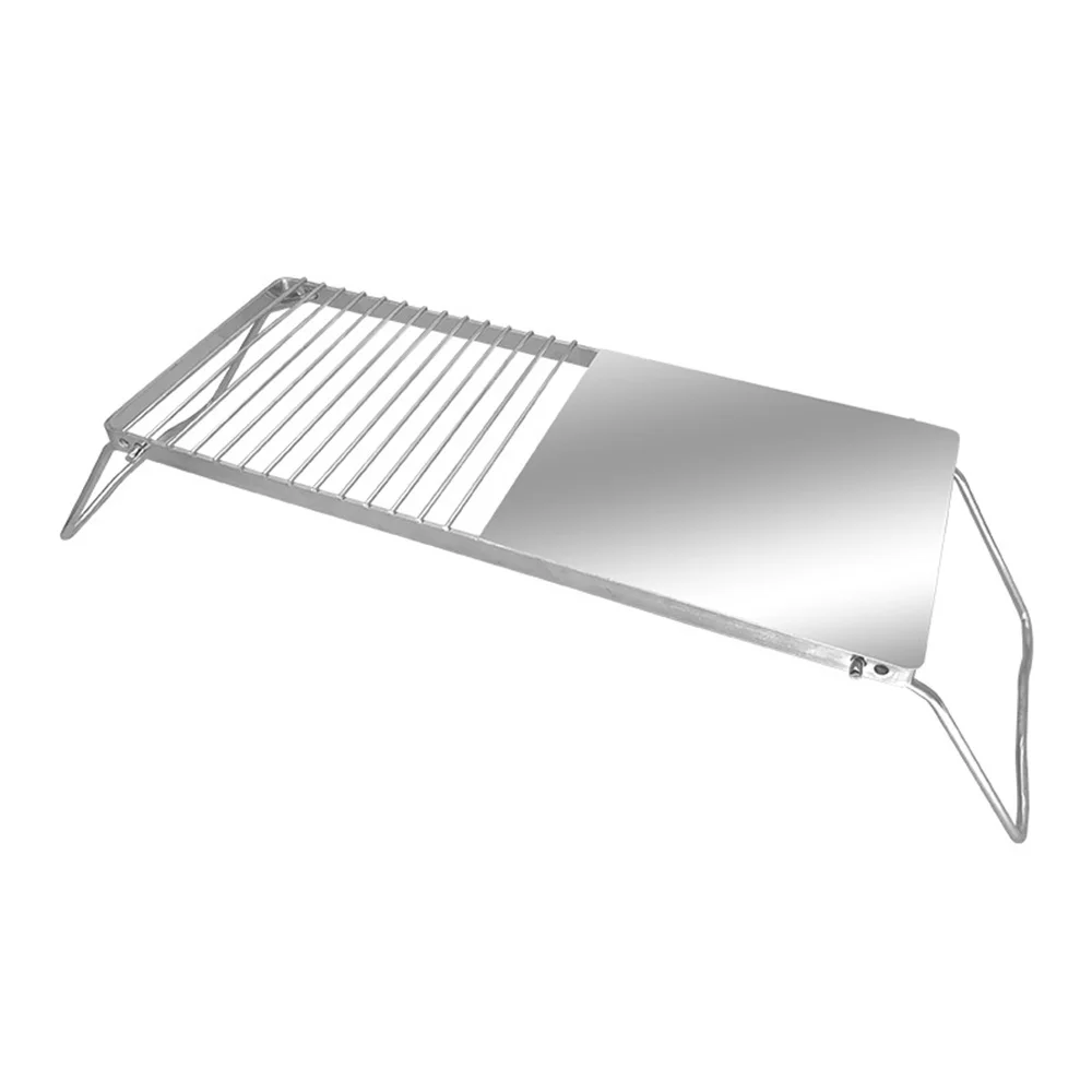 Factory Price Folding Convenient Stainless Steel 2In1 Camping Outdoor Barbecue Rack Grill