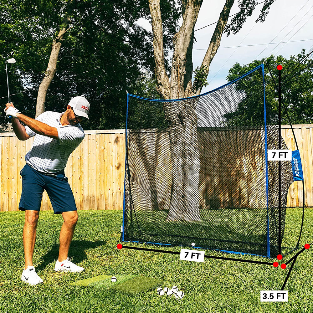 Rukket Sports 7 x 7 ft Professional Indoor/Outdoor Golf Hitting Practice Net