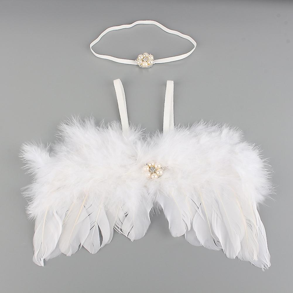 Newborn Photography Props Infant Angel Feather Wings Costume For Babies