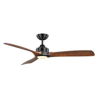 Breezism Stapleton 52 in. LED Indoor Matte Black Ceiling Fan with Remote 52BF937L-BKDK