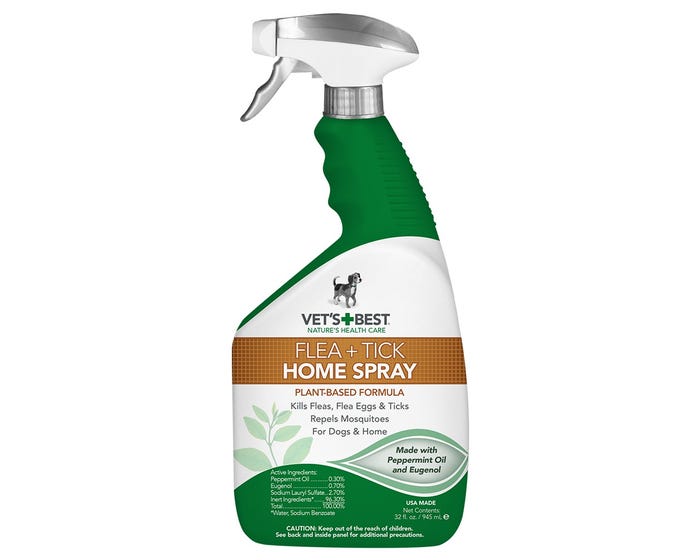 Vets Best Flea + Tick Home Spray， 32 oz - 3165810348