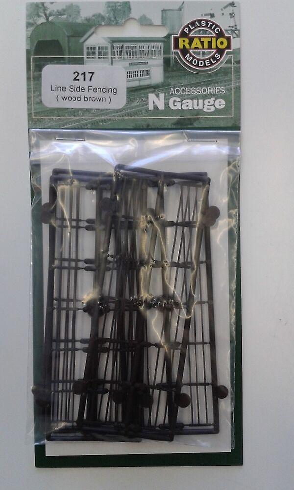 Lineside Fencing， wood brown - N gauge Ratio 217