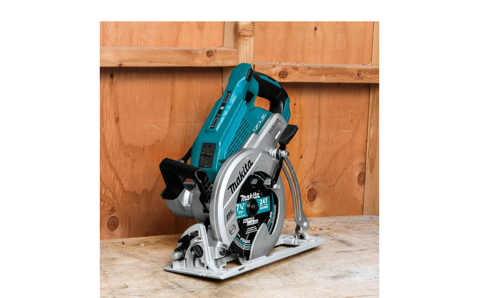 Makita XSR01Z 18-Volt X2 LXT (36-Volt) Brushless Cordless Rear Handle 7.25 in. Circular Saw (Tool-Only) with B61656 Bonus 7.25 in. Saw Blade