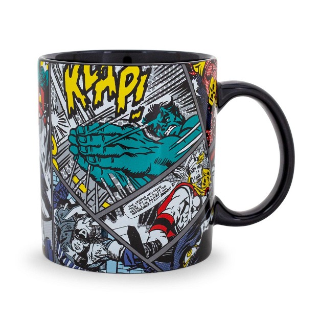 Silver Buffalo Marvel Comics Panels Ceramic Mug Holds 20 Ounces