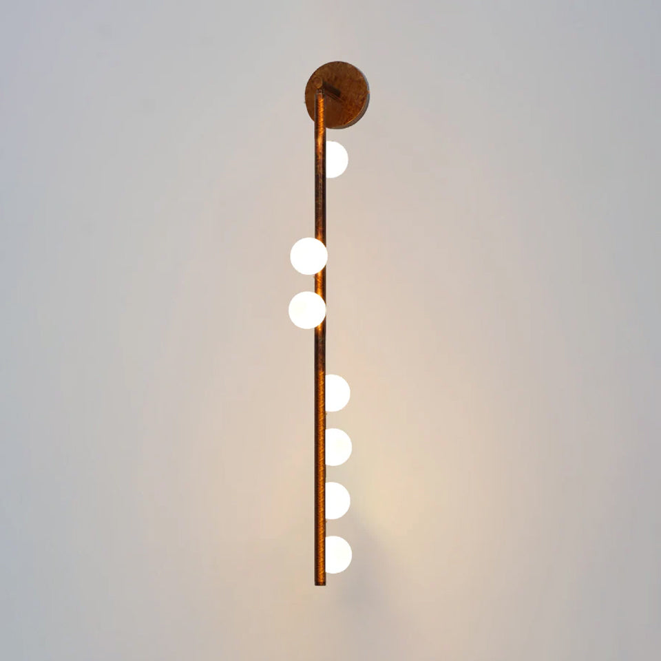 Brass Glass Tube Wall Lamp