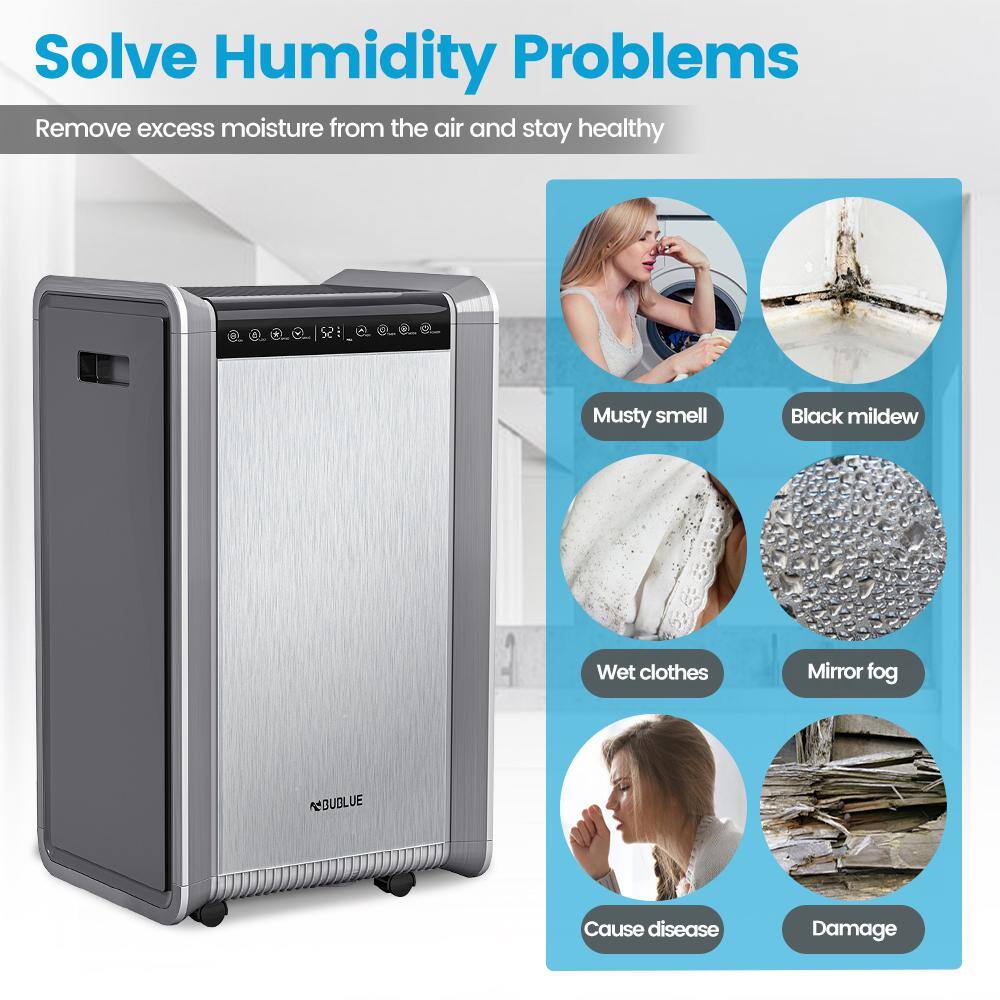 Xppliance 125 pt. 8500 sq. ft. Commercial Dehumidifier in Metallics with 12-Hour Timer ZJOLWBRY04