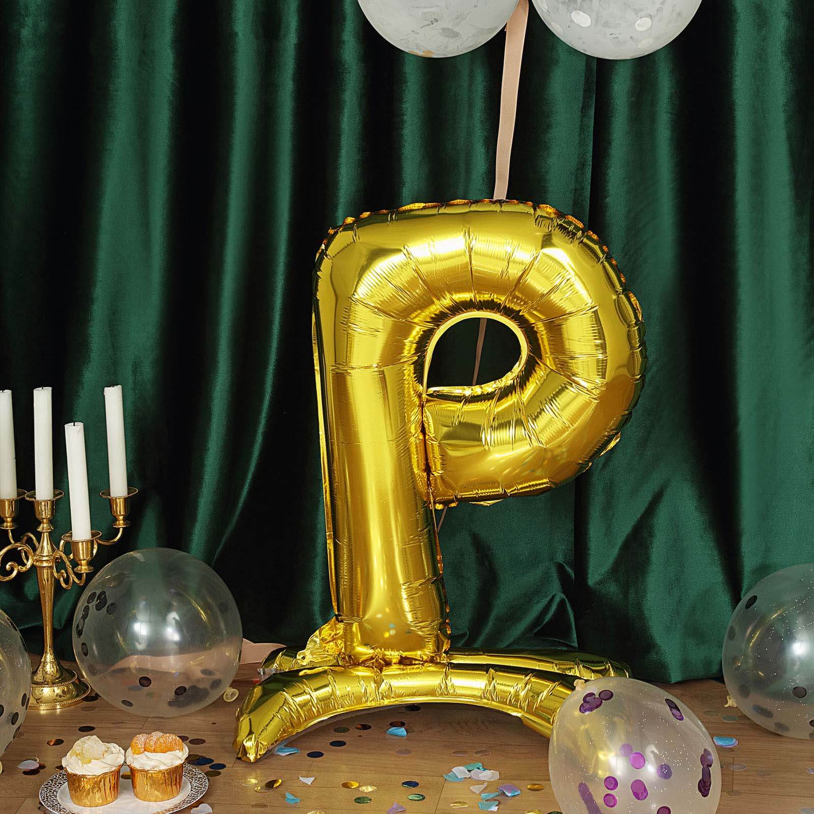 Gold Self Standing Helium/Air Mylar Foil Letter and Number Balloons 27