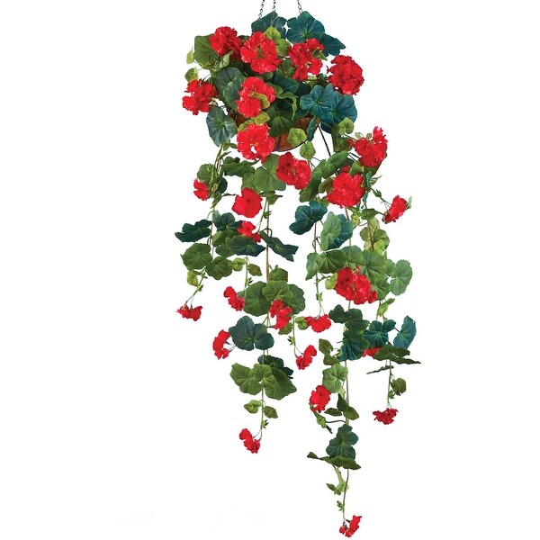 Hanging Artificial Colorful Begonia Bush Plant