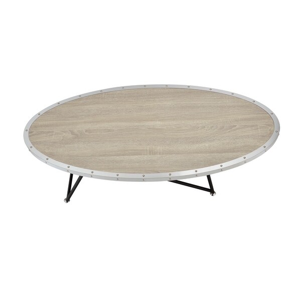 ACME Allis Coffee Table in Weathered Gray Oak