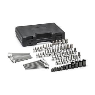 GEARWRENCH 14 in. 38 in. and 12 in. Drive SAEMetric Master Hex and Torx Bit Socket Set (84-Piece) 80742