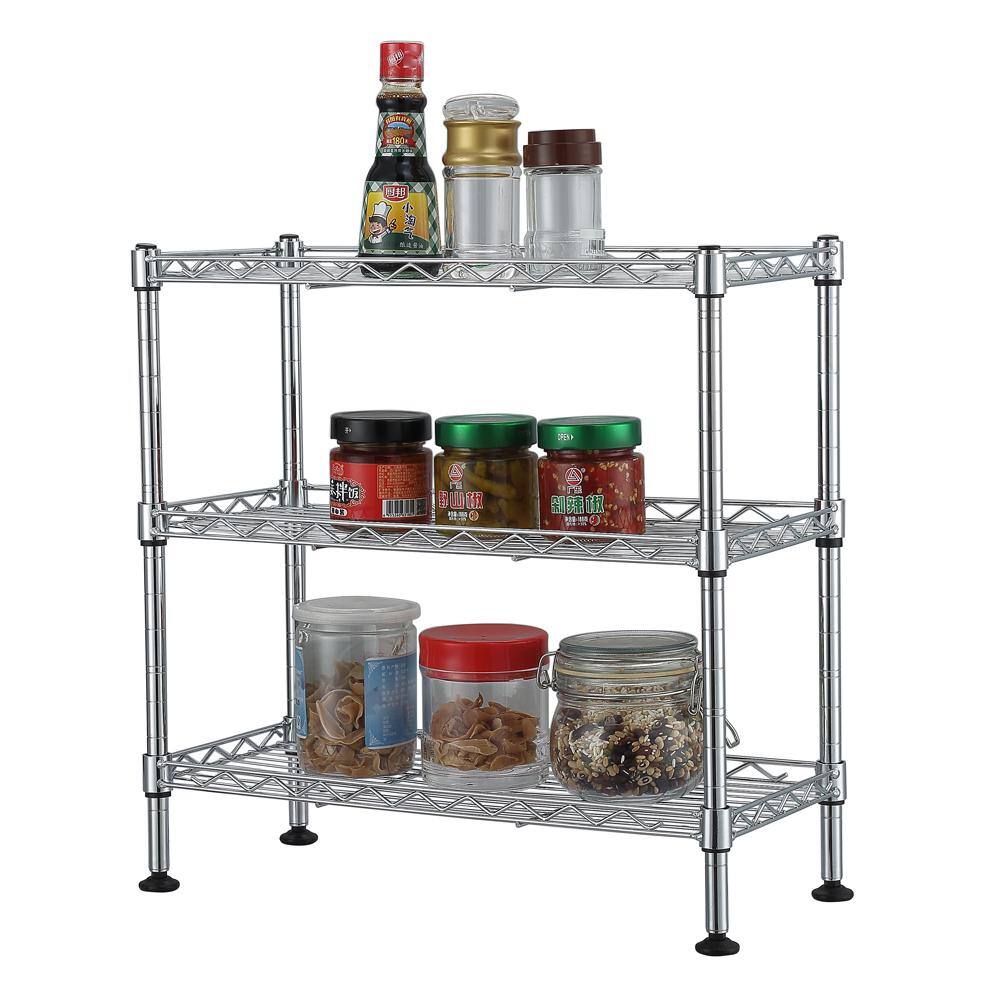 Karl home Modern Silver Wire Shelf (17.72 in. D x 7.87 in. W) 302589548684