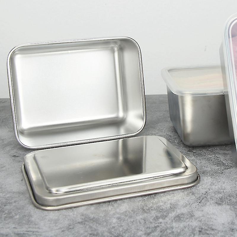 Stainless Steel Fresh-keeping Box Storage Box With Lid Food Storage Box Cooking Ingredient Packagin