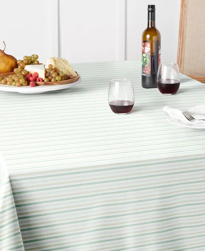 Martha Stewart Daisy Stripe Tablecloth 60 x 84