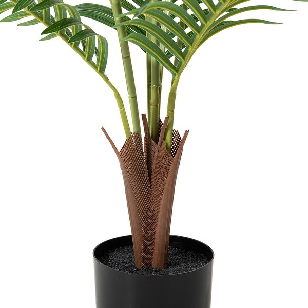 Glitzhome 43H Real Touch Areca Palm Artificial Fronds Tree in Pot