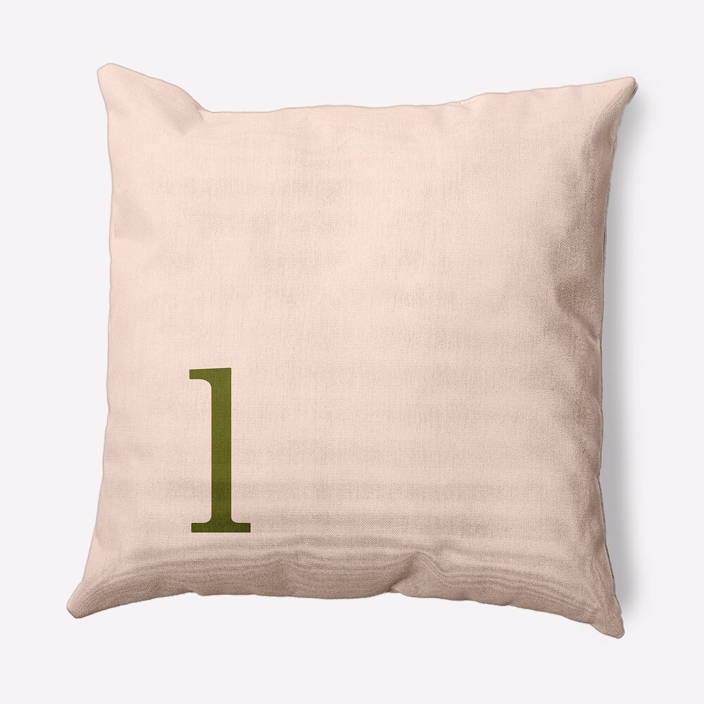 Modern Monogram Indoor/Outdoor Throw Pillow L