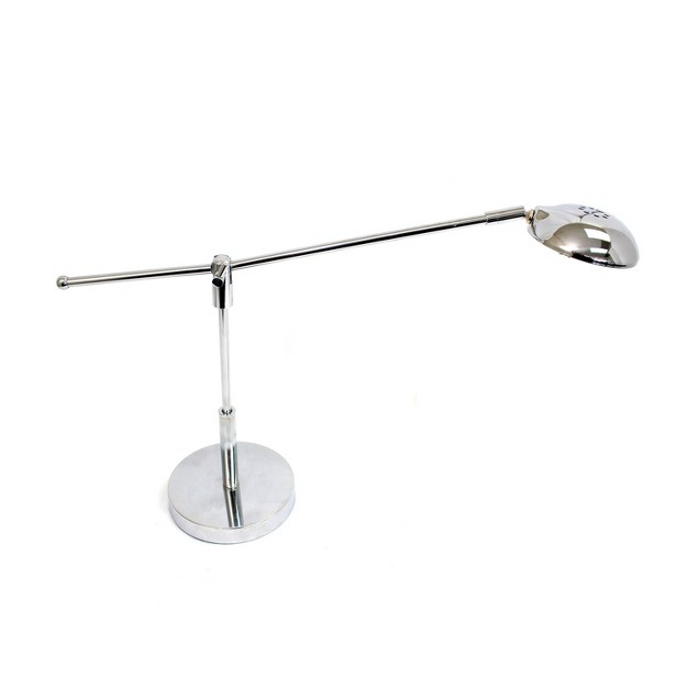 3w Balance Arm Chrome Desk Lamp With Swivel Head Silver includes Led Light Bulb Simple Designs