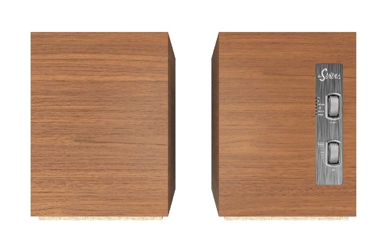 Klipsch The Sevens Heritage Inspired Walnut Powered Bookshelf Speakers (Pair)