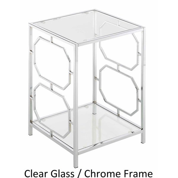 Silver Orchid Hitchie Chrome End Table