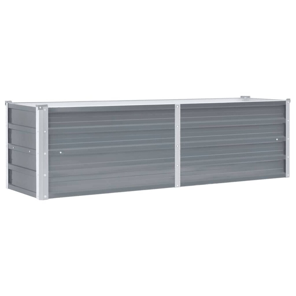 vidaXL Garden Raised Bed Galvanized Steel 63\