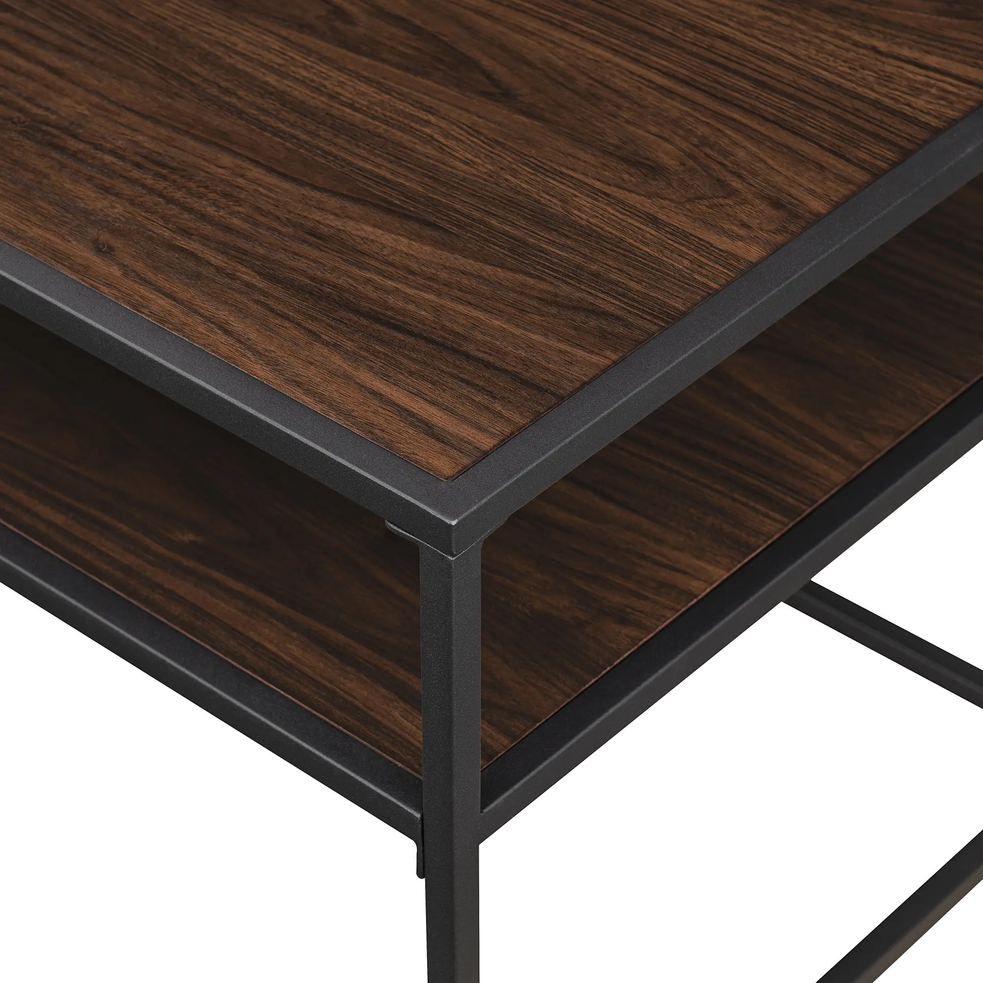 Maya Dark Walnut Floating Shelf Coffee Table