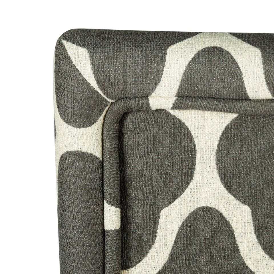 HomePop 24 inch Geo Bright Warm Grey Upholstered Counter Stool   24 inches