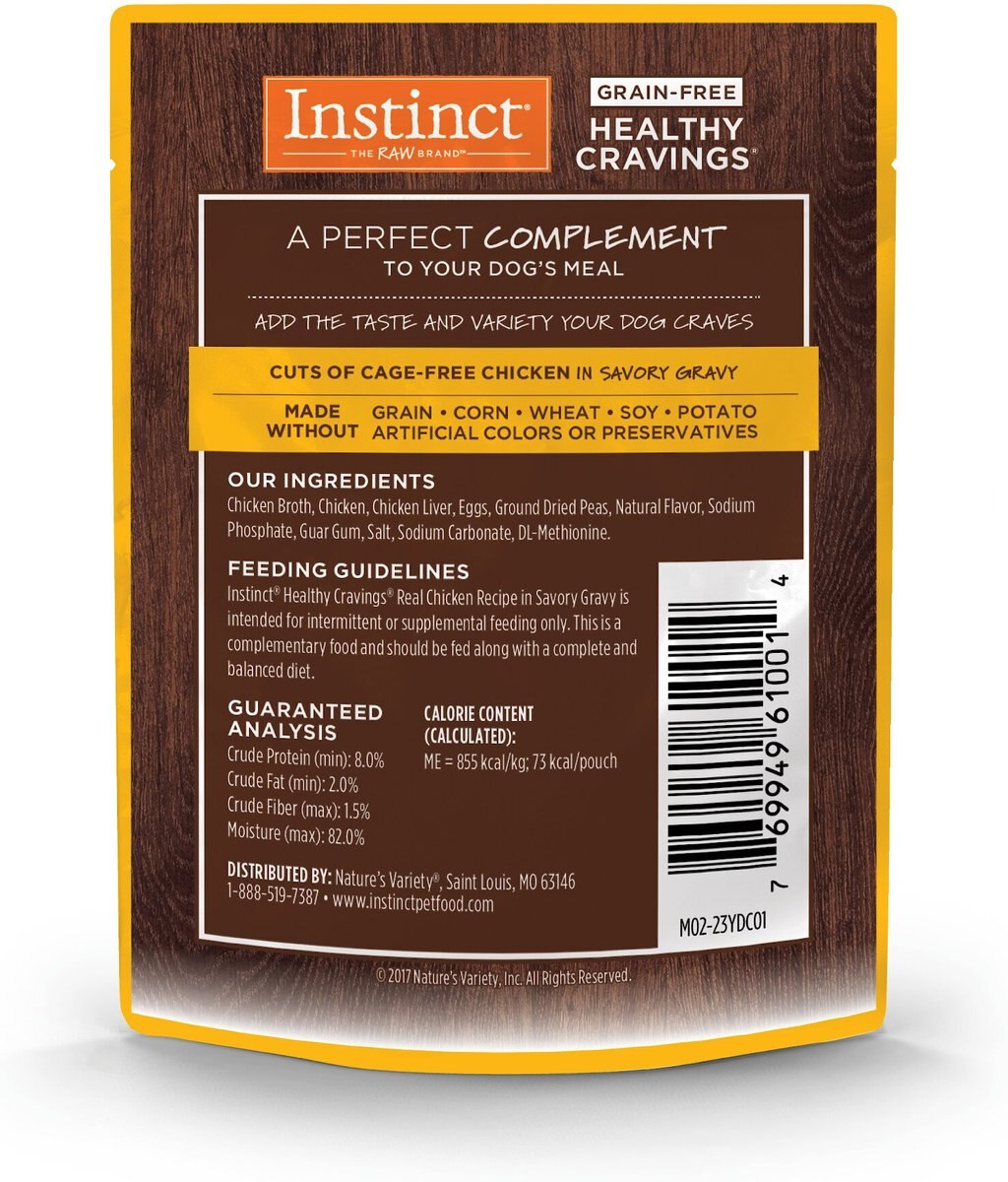 Instinct Healthy Cravings Grain-Free Cuts and Gravy Real Chicken Recipe Wet Dog Food Topper