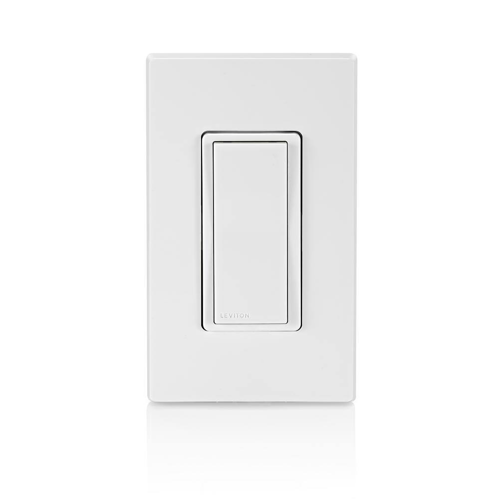 Leviton Decora Smart No-Neutral 15 Amp Rocker Light Switch Requires MLWSB Wi-Fi Bridge White R02-DN15S-1RW