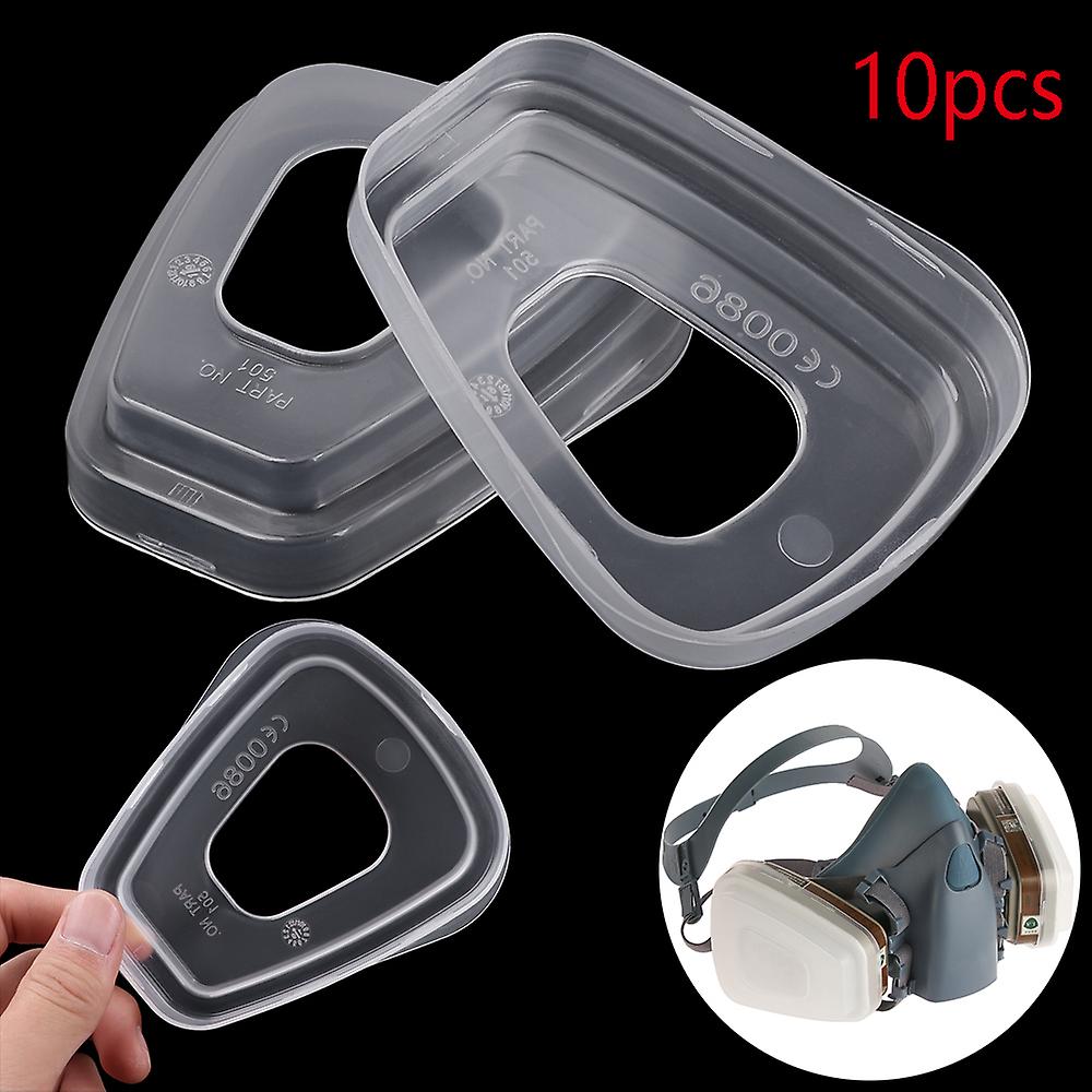 10pcs Anti-dust Retainer Case Safety Respirator Part 501 Filter Adapter Plastic Cover For 3*m 501 6800 6001 5n11 5p71 7502 6200