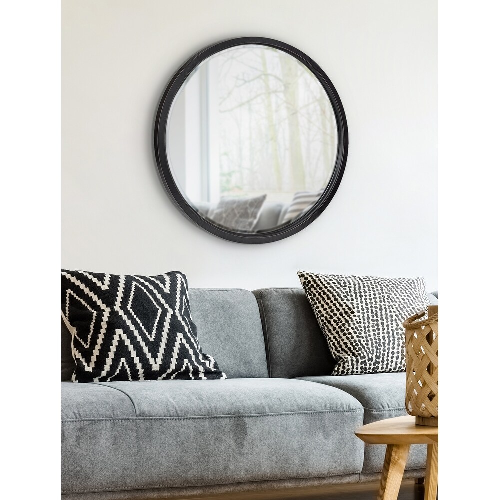 Kate and Laurel Hogan Round Framed Wall Mirror