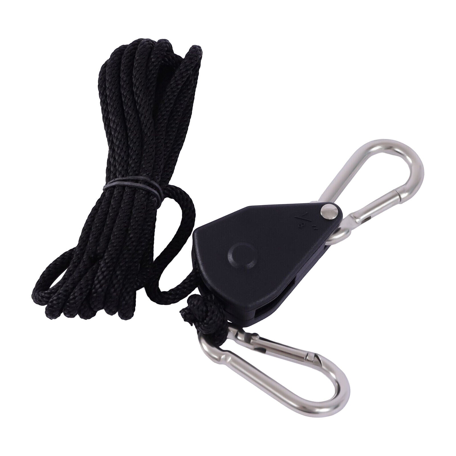 SHZICMY 2Pcs Rope Tie Downs Heavy Duty Rope Lock Adjustable Ratchet Pulley for Kayak Canoe