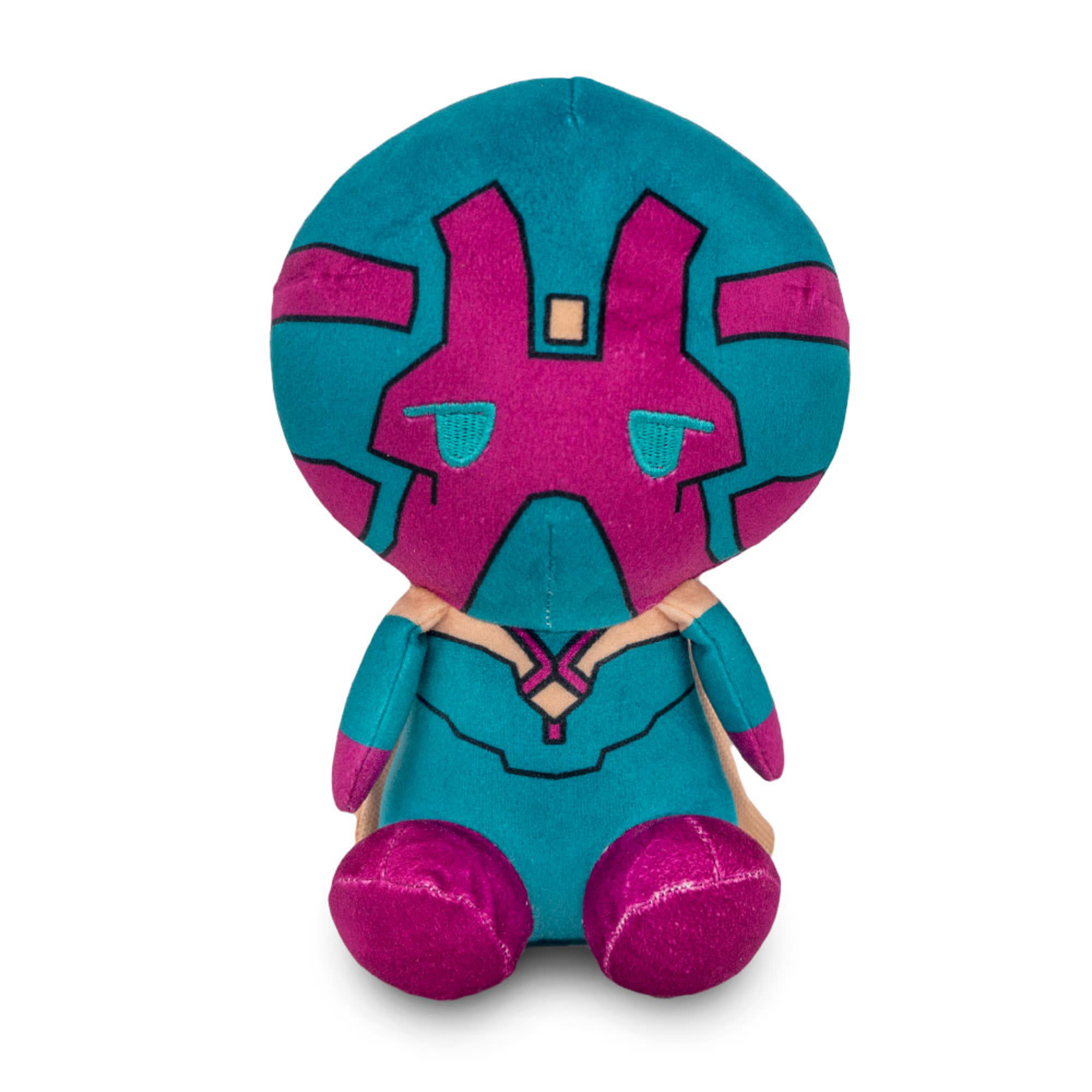 Buckle-Down Marvel Comics Avengers Kawaii Vision Full Body Sitting Pose Plush Squeaker Dog Toy， Small