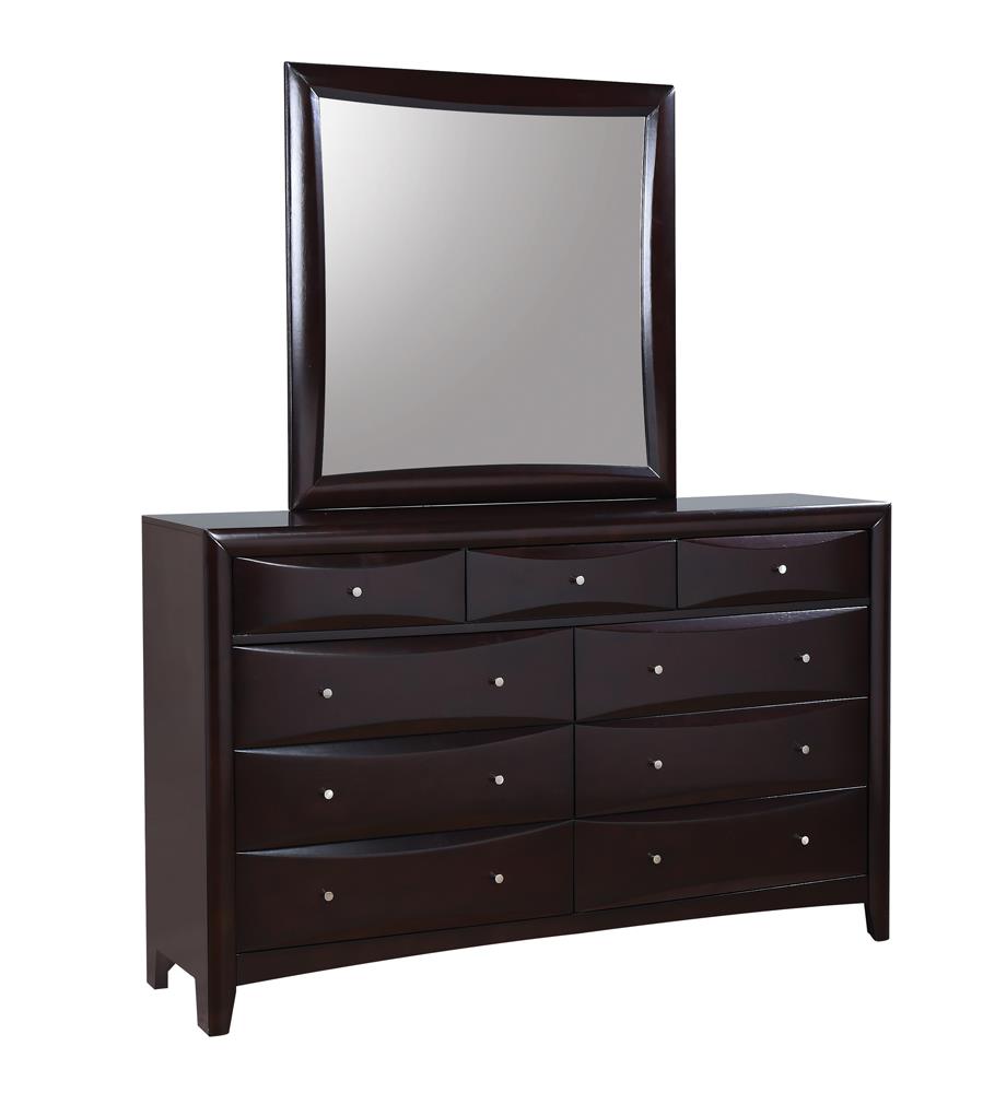 Phoenix 9-drawer Dresser Deep Cappuccino