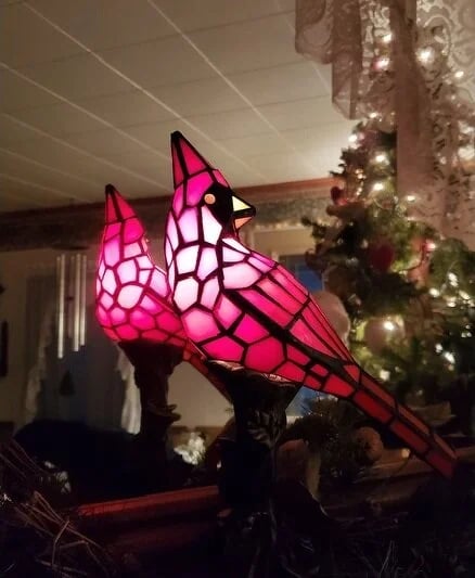 Last Day 70% OFF - Cardinal Bird Lighted Art Novelty Lamp