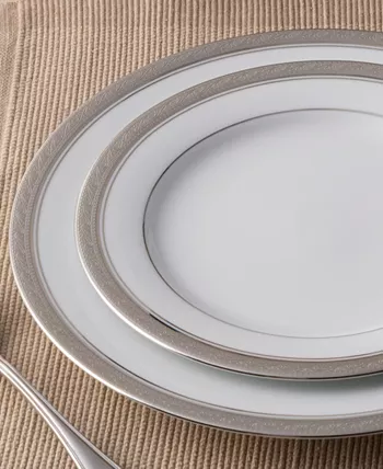 Noritake Crestwood Platinum Set of 4 Salad Plates Service For 4