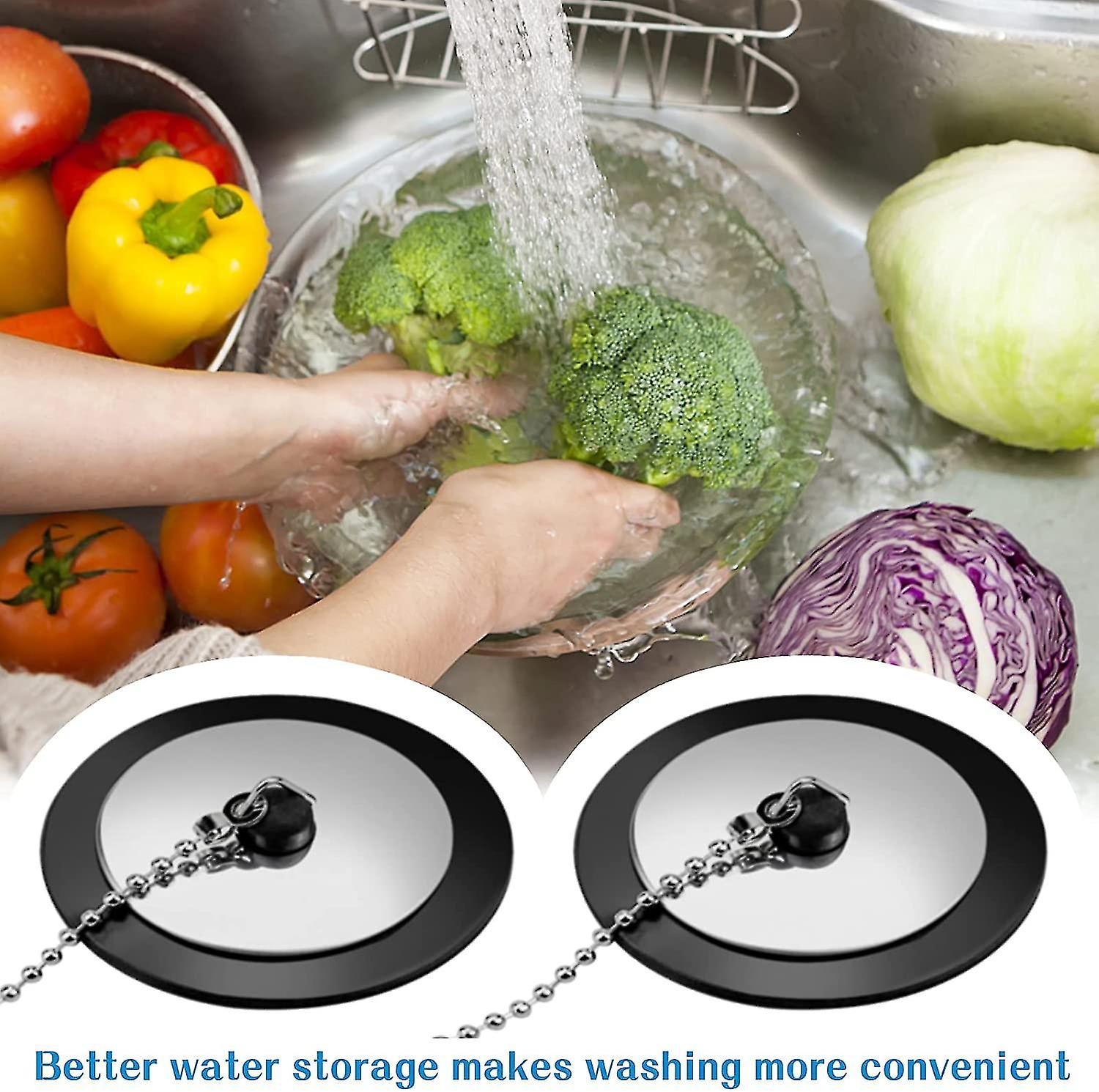 Other Sink Accessory Drain Plug With Metal Ball Chain Bathroom Drain Stopper Bathtub Stoppers Kitchen Sink Replacement Accessories2 Pieces 40cm Scroll