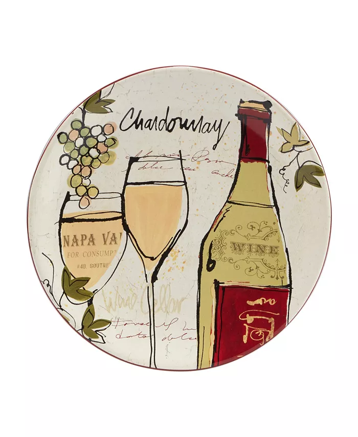 Certified International Wine Country Salad Plate Set of 4