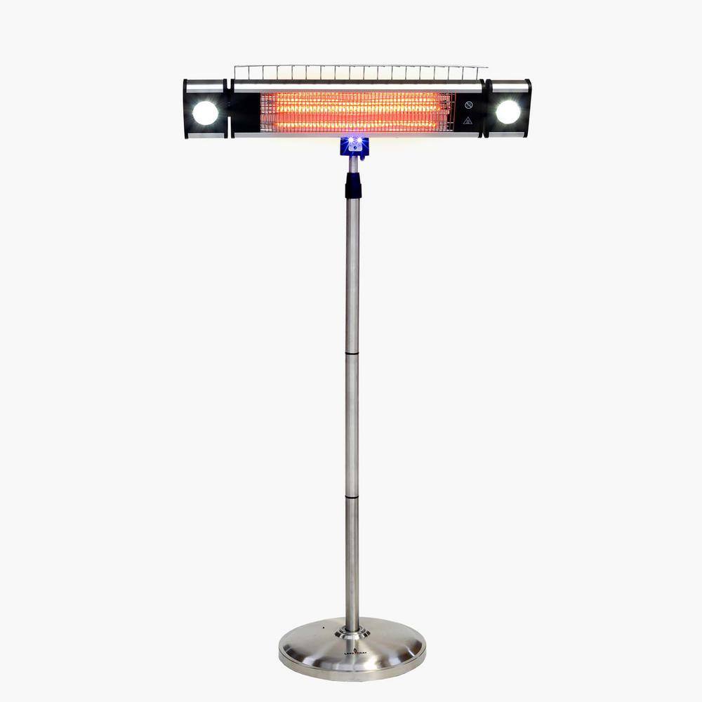 Lava Heat Italia Walle 1500-Watt 6 ft. Stainless Steel Electric Patio Heater with Remote EL6RES