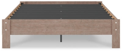 Signature Design by Ashley Flannia Modern Platform Bed, Queen, Grayish Brown