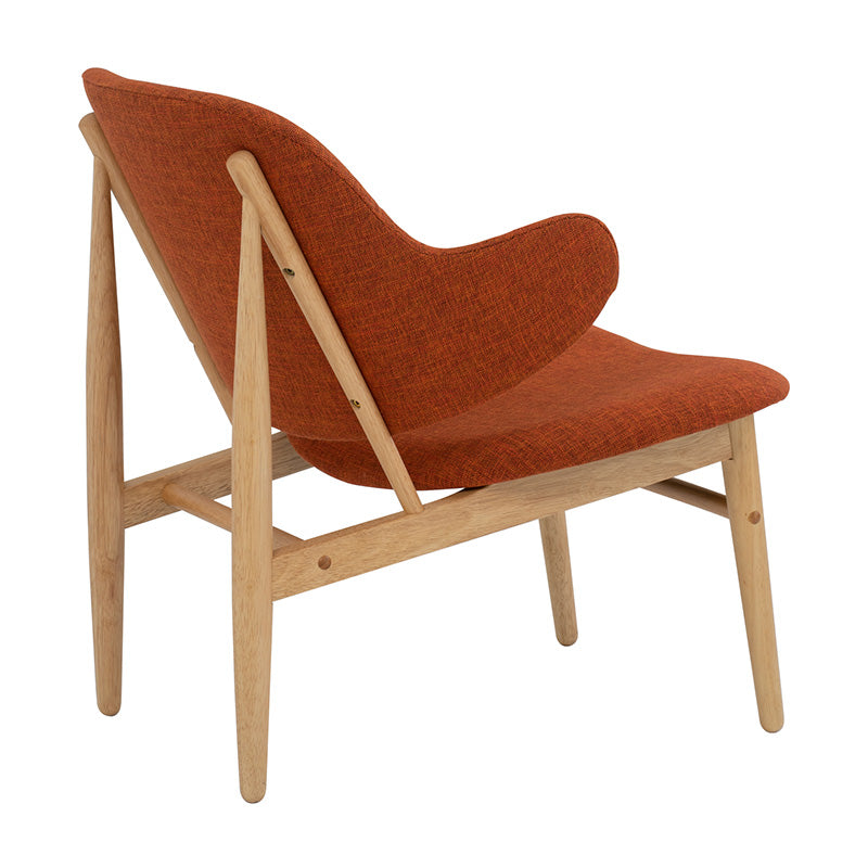 VERONIC Lounge Chair in Russet Fabric