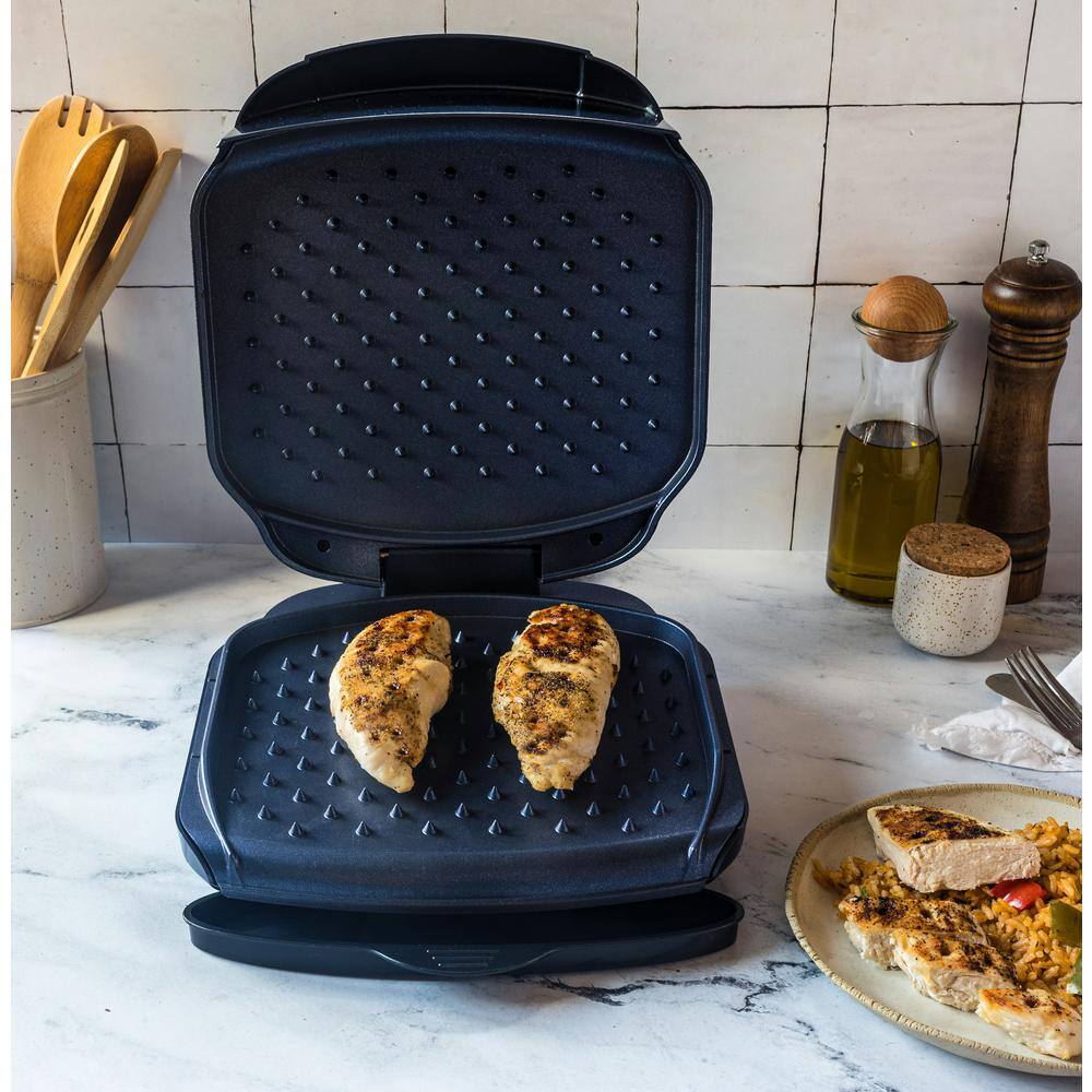 GRANITESTONE 64 sq. in. Classic Blue Ultra-Durable Non-Stick Diamond Infused Spike Express Electric Grill 7431