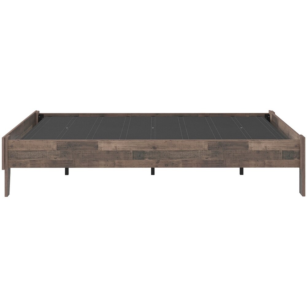 Signature Design by Ashley Neilsville Weathered Woodgrain Platform Bed